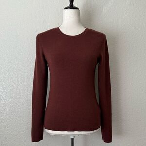 Koton Burgundy Metallic Crewneck Long Sleeves Sweater
